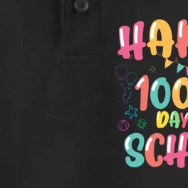 Happy 100th Day Of School 2024 Dry Zone Grid Performance Polo