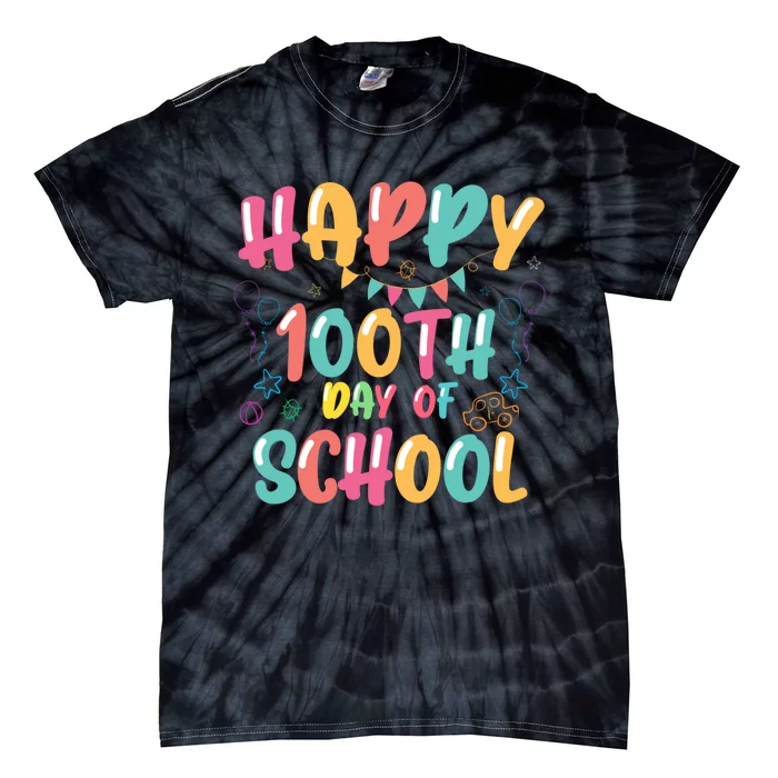 Happy 100th Day Of School 2024 Tie-Dye T-Shirt