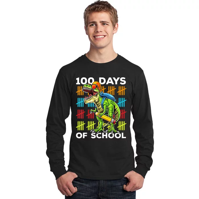 Happy 100th Day of School Teachers 100 Days Tall Long Sleeve T-Shirt