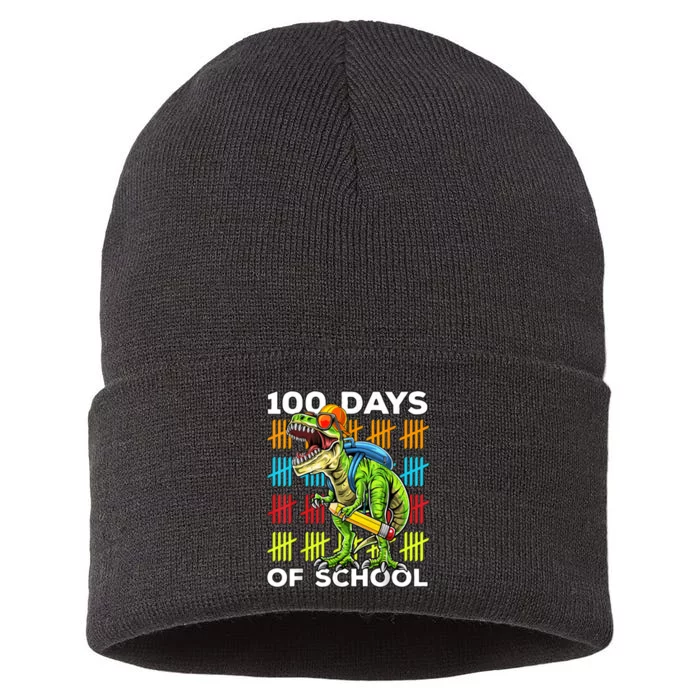 Happy 100th Day of School Teachers 100 Days Sustainable Knit Beanie