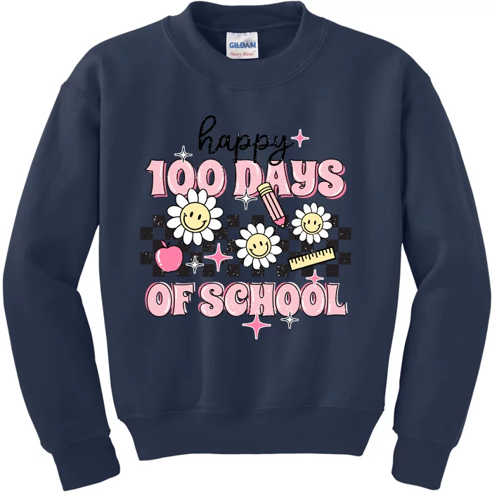 Happy 100 Days Of School Teacher Gift Kids Sweatshirt