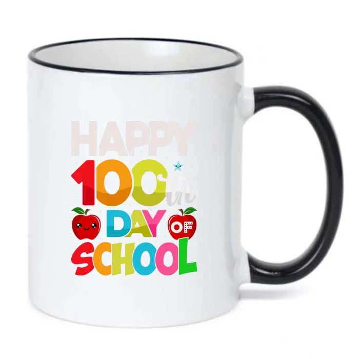 Happy 100th Day Of School 100 Days Of School Teacher Student Black Color Changing Mug