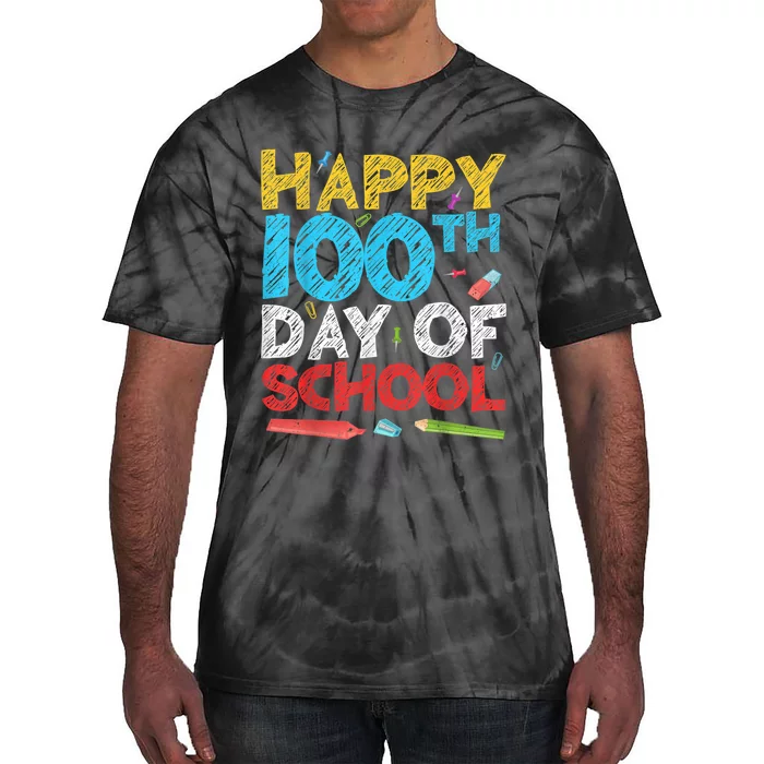 Happy 100th Day Of School Tie-Dye T-Shirt