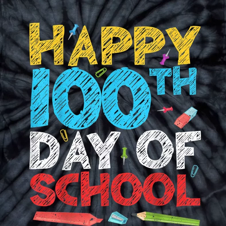 Happy 100th Day Of School Tie-Dye T-Shirt