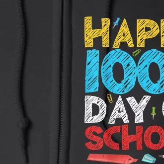 Happy 100th Day Of School Full Zip Hoodie