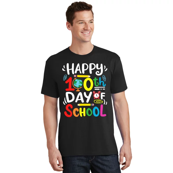 Happy 100th Day Of School 100 Days Of School Teacher Student T-Shirt