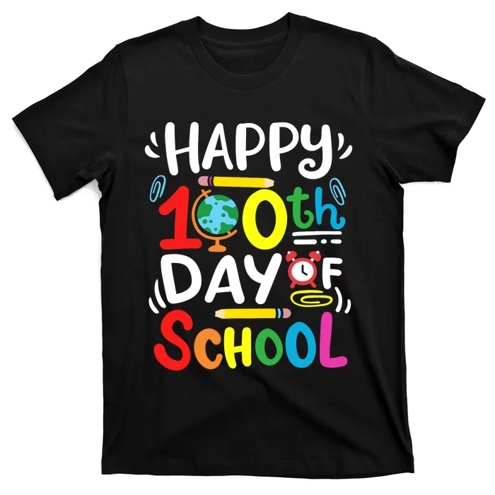 Happy 100th Day Of School 100 Days Of School Teacher Student T-Shirt