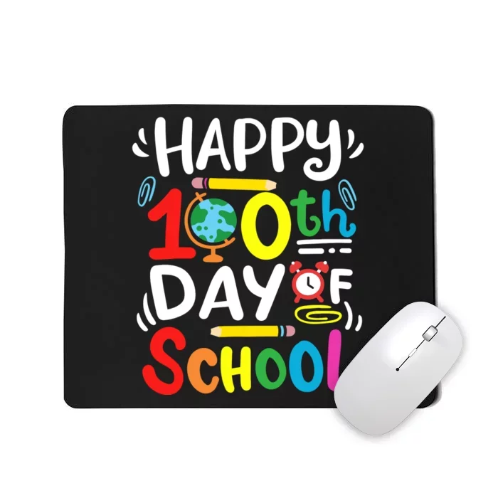 Happy 100th Day Of School 100 Days Of School Teacher Student Mousepad