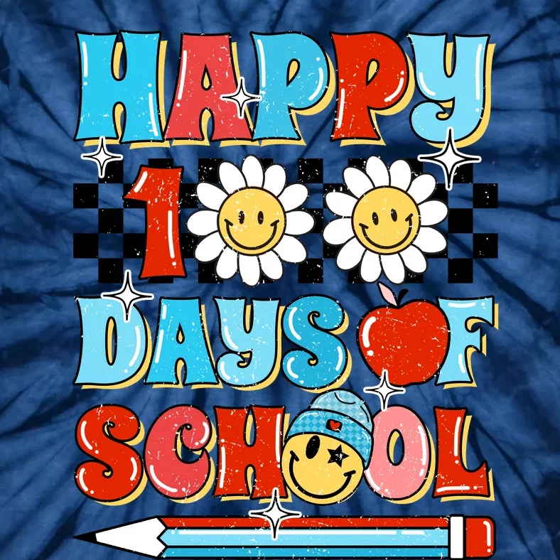 Happy 100 Days Of School Teacher Student Gift Tie-Dye T-Shirt