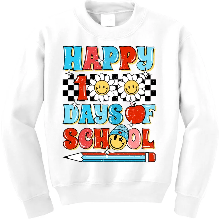 Happy 100 Days Of School Teacher Student Gift Kids Sweatshirt