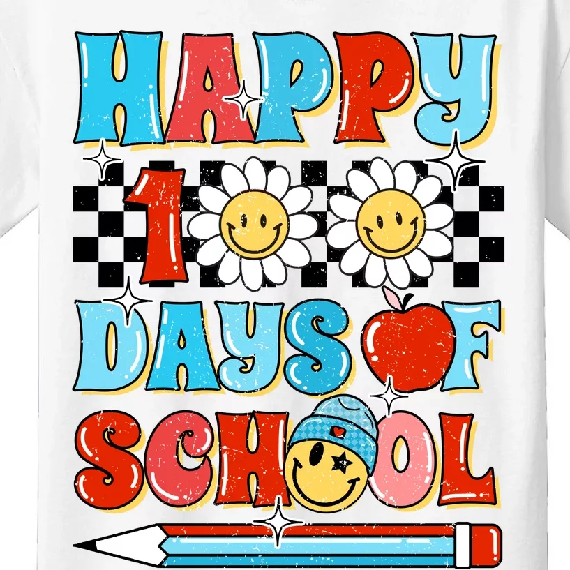 Happy 100 Days Of School Teacher Student Gift Kids T-Shirt