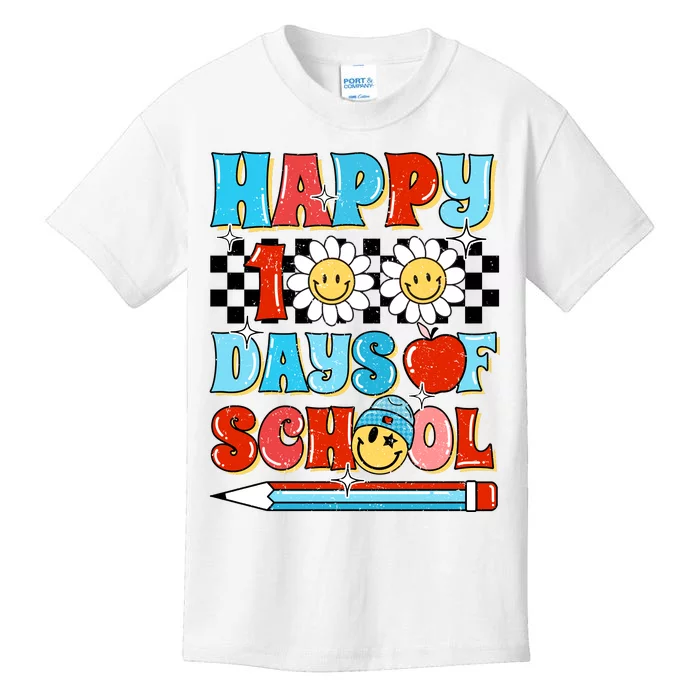 Happy 100 Days Of School Teacher Student Gift Kids T-Shirt