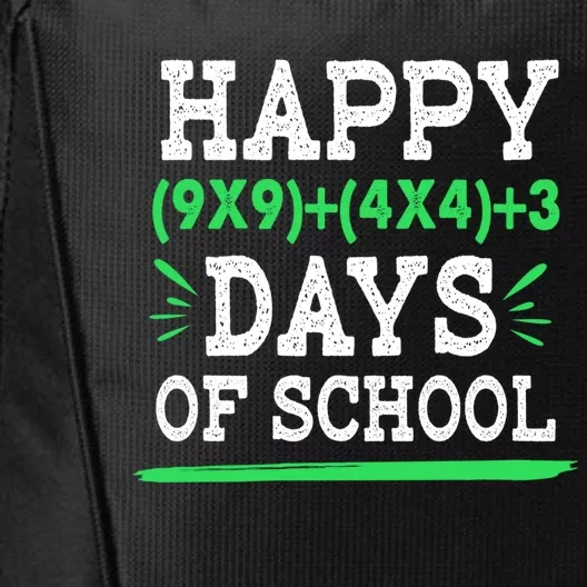 Happy 100 Days Of School Funny Eletary Math Teacher Great Gift City Backpack