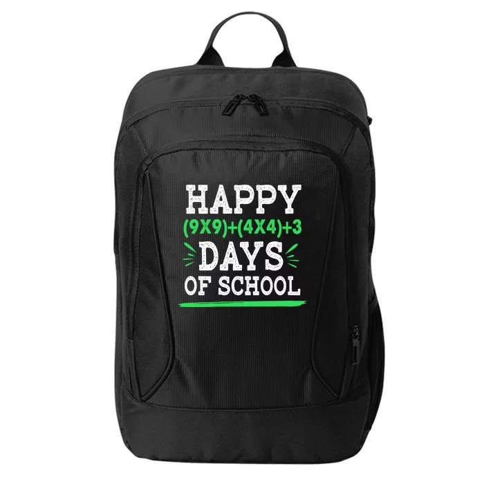 Happy 100 Days Of School Funny Eletary Math Teacher Great Gift City Backpack