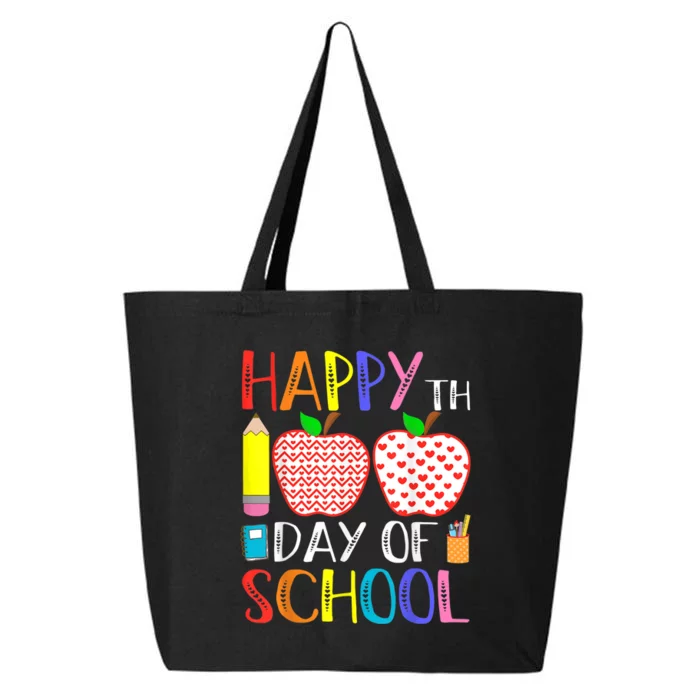 Happy 100th Day Of School Teacher 100 days 25L Jumbo Tote