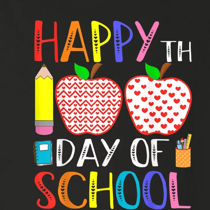 Happy 100th Day Of School Teacher 100 days Toddler Long Sleeve Shirt