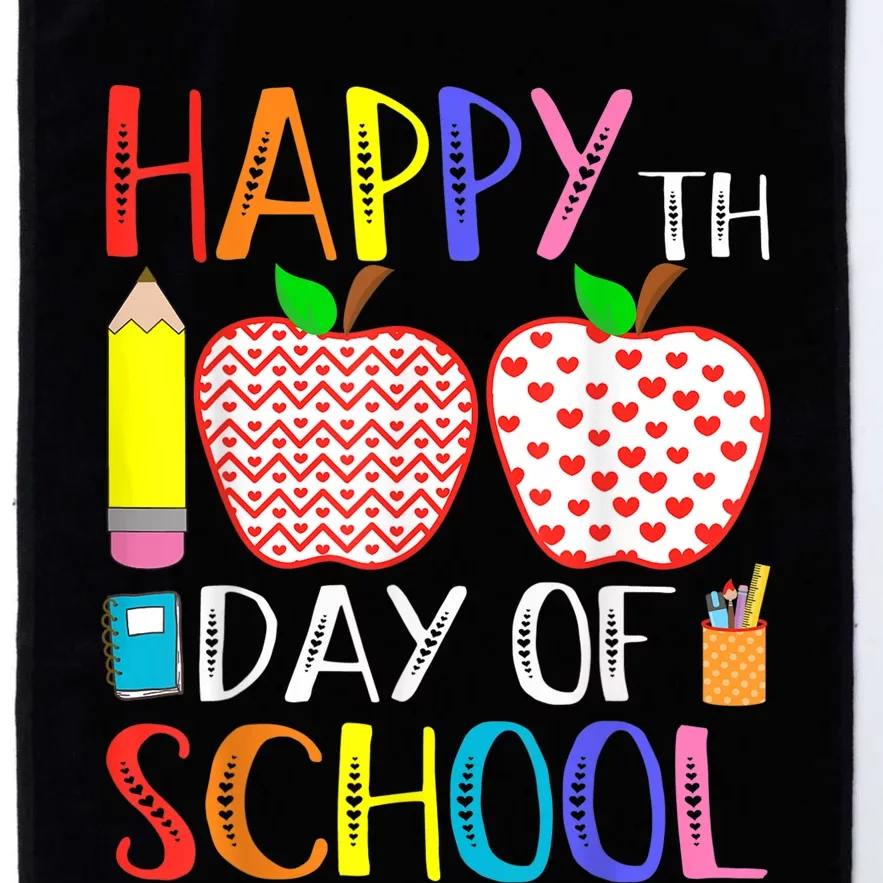 Happy 100th Day Of School Teacher 100 days Platinum Collection Golf Towel