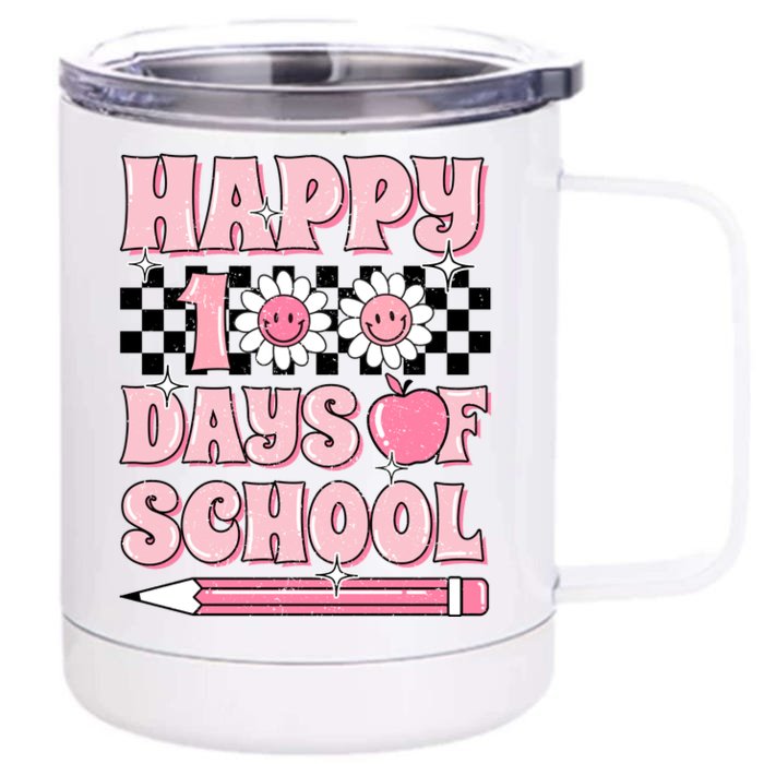 Happy 100 Days Of School Front & Back 12oz Stainless Steel Tumbler Cup