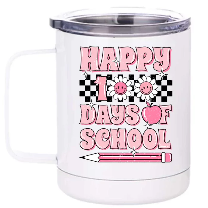 Happy 100 Days Of School Front & Back 12oz Stainless Steel Tumbler Cup