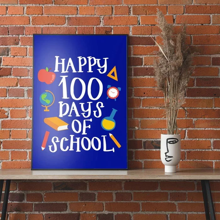 Happy 100 Days Of School Math Algebra Geek Gift Poster