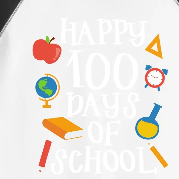 Happy 100 Days Of School Math Algebra Geek Gift Toddler Fine Jersey T-Shirt