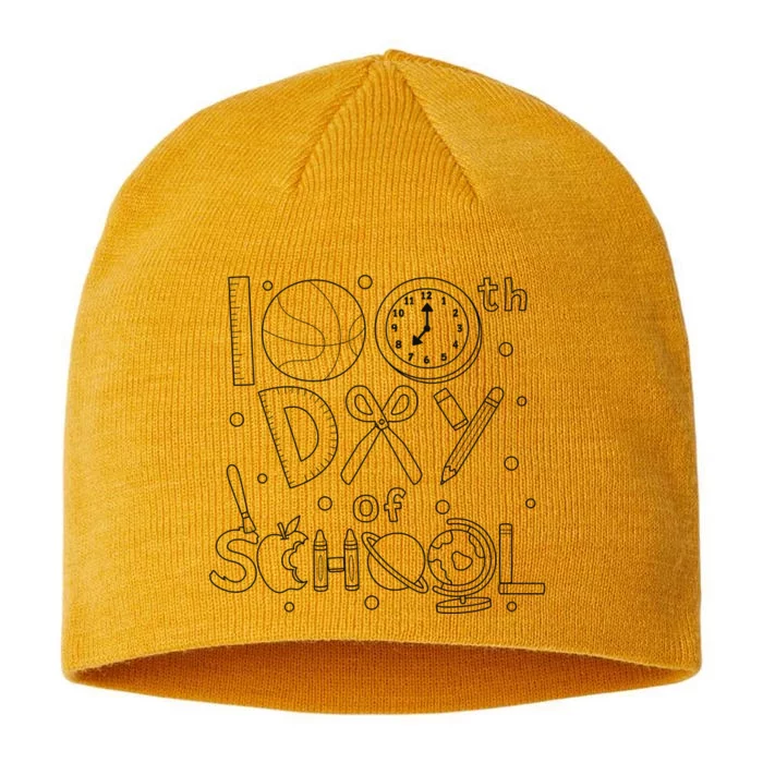 Happy 100th Days Of School Education 8 1/2in Sustainable Knit Beanie