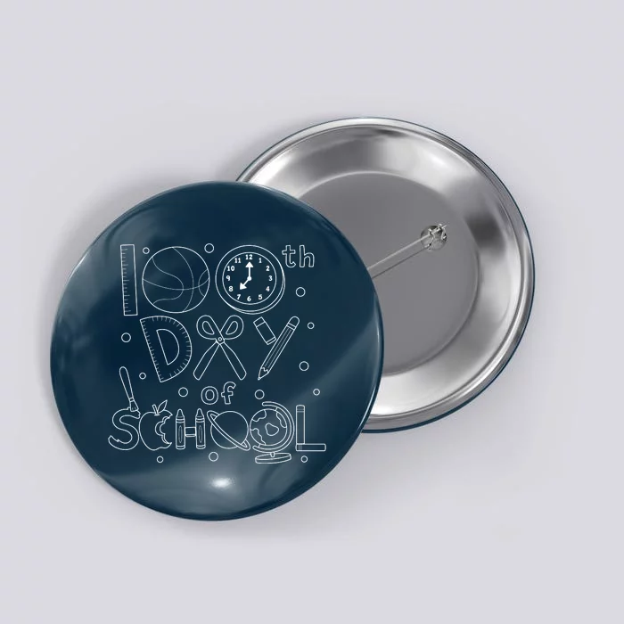 Happy 100th Days Of School Education Button