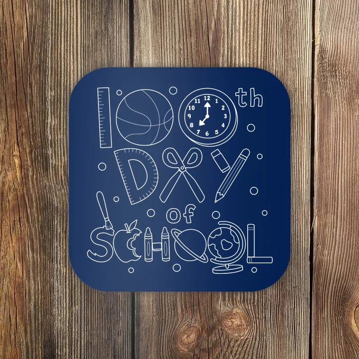 Happy 100th Days Of School Education Coaster