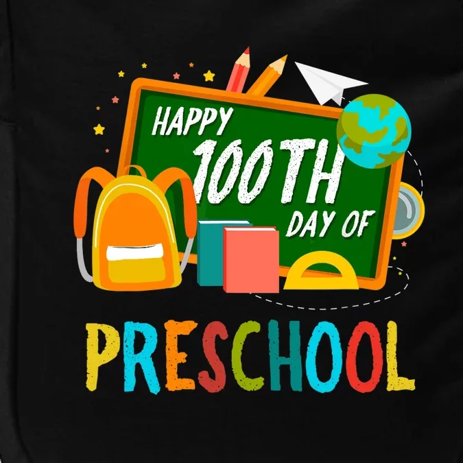 Happy 100th Day Of Preschool 100 Days Of School Colourful Impact Tech Backpack