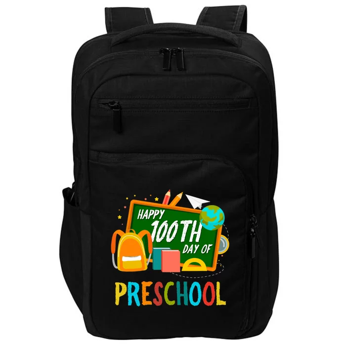 Happy 100th Day Of Preschool 100 Days Of School Colourful Impact Tech Backpack