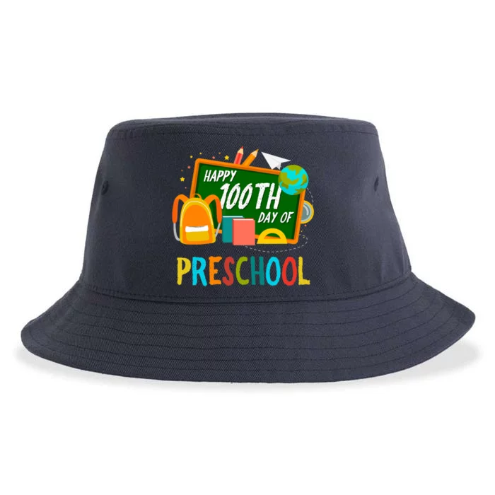 Happy 100th Day Of Preschool 100 Days Of School Colourful Sustainable Bucket Hat