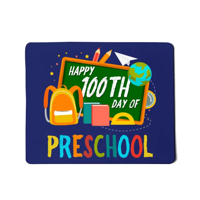 Happy 100th Day Of Preschool 100 Days Of School Colourful Mousepad