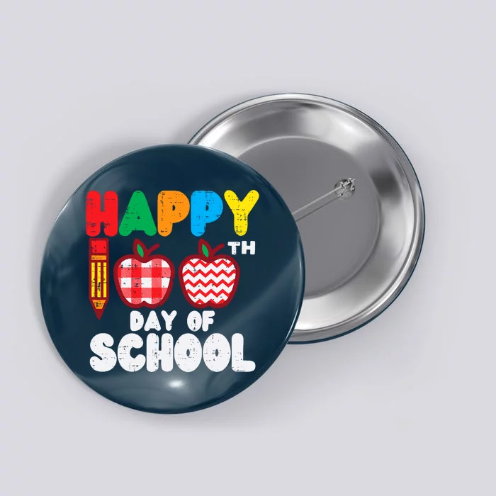 Happy 100th Day School Apples 100 Days Student Teacher Gift Button