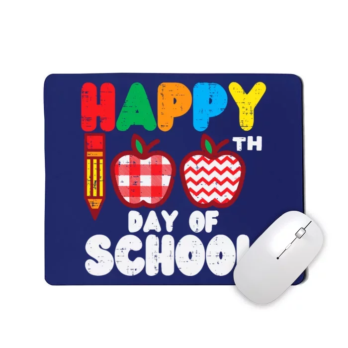 Happy 100th Day School Apples 100 Days Student Teacher Gift Mousepad