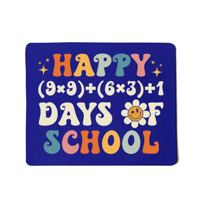 Happy 100 Days Of School Math Formula Groovy Gift Mousepad