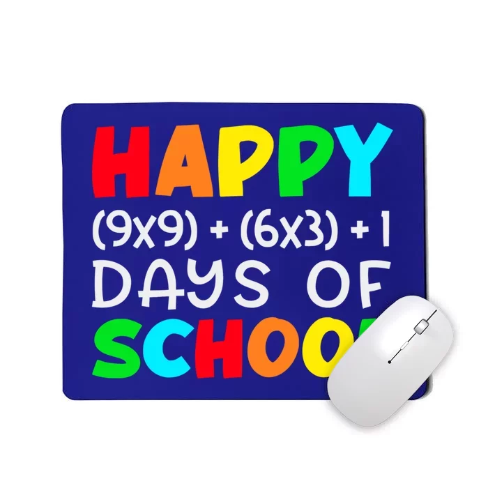 Happy 100 Days Of School Math Formula Smarter Brighter Cute Meaningful Gift Mousepad