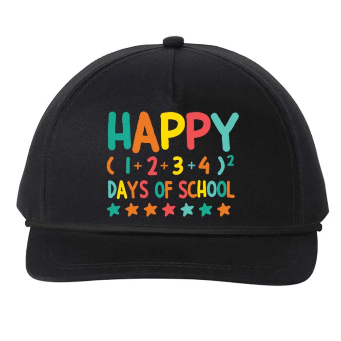 Happy 100 Days Of School Math Formula Cool Gift Snapback Five-Panel Rope Hat