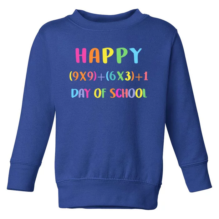 Happy 100 Days Of School Math Formula Teacher Funny Cute Gift Toddler Sweatshirt