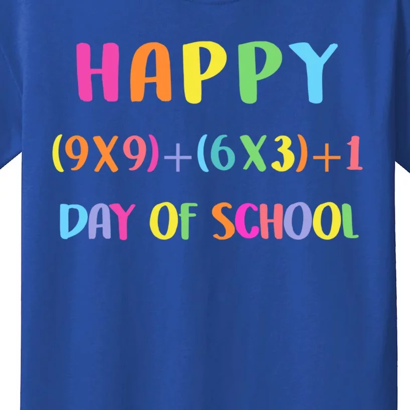 Happy 100 Days Of School Math Formula Teacher Funny Cute Gift Kids T-Shirt