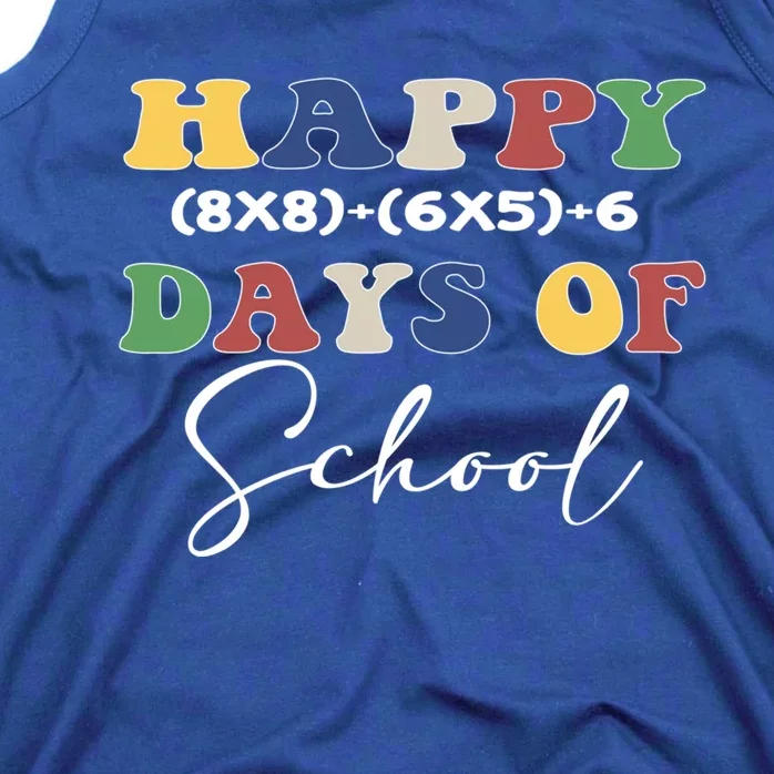 Happy 100 Days Of School Math Problem Gift Tank Top