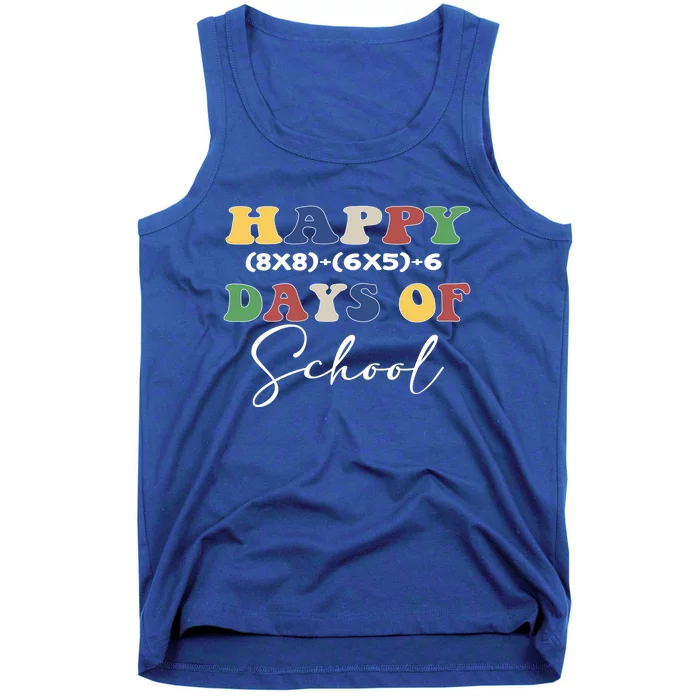 Happy 100 Days Of School Math Problem Gift Tank Top