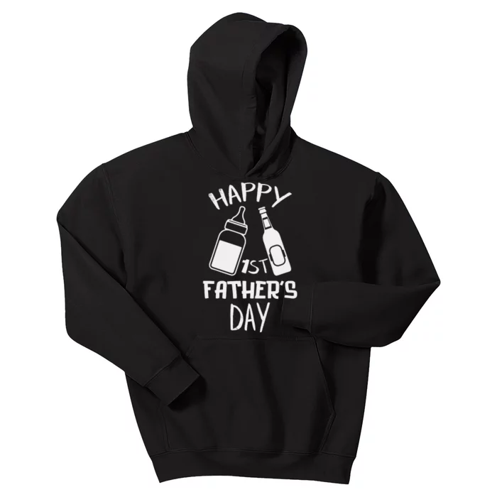 Happy 1st Father’s Day Baby File Kids Hoodie