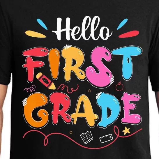 Hello 1st Grade Back To School First Grade Teachers Students Pajama Set