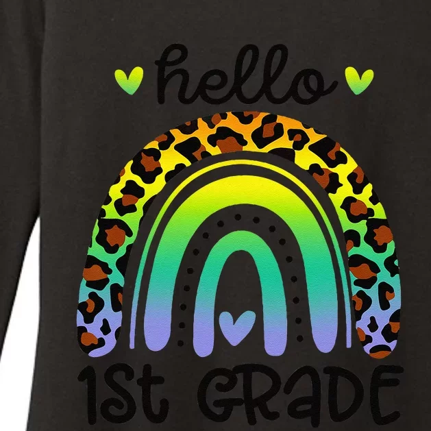 Hello 1st Grade Rainbow Teacher Team First Grade Squad Womens CVC Long Sleeve Shirt