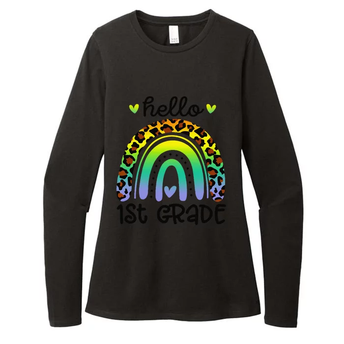 Hello 1st Grade Rainbow Teacher Team First Grade Squad Womens CVC Long Sleeve Shirt