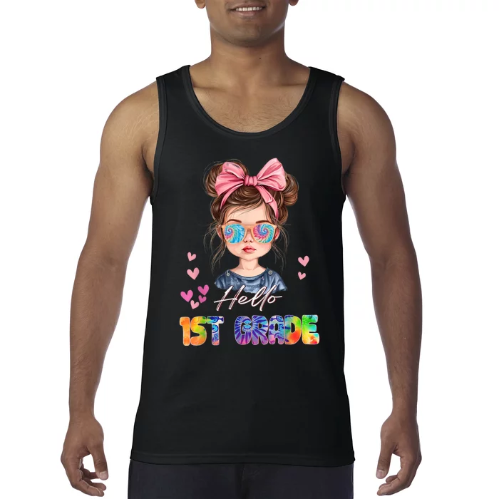 Hello 1st Grade Back To School Gift For Girl Tank Top