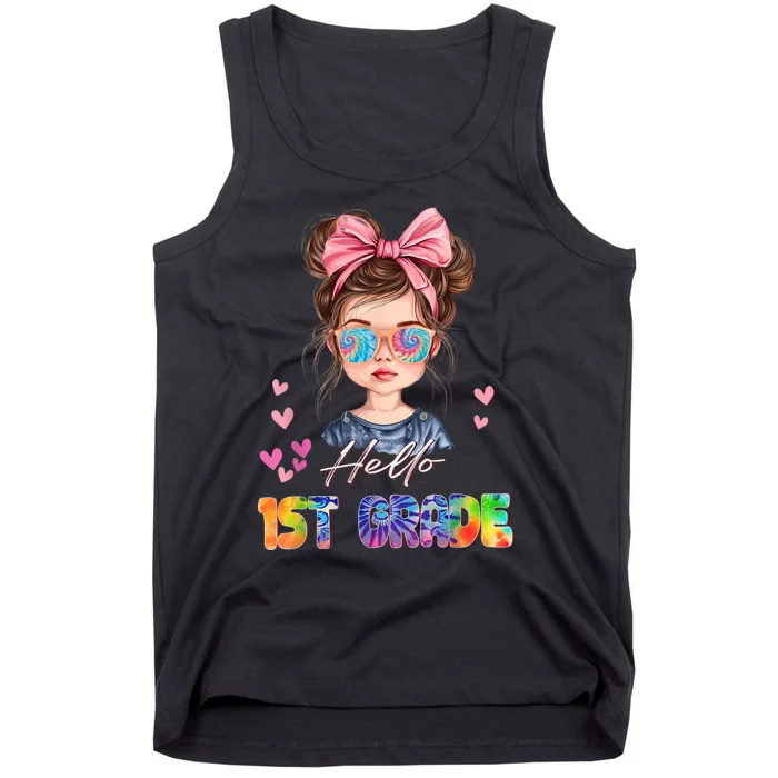 Hello 1st Grade Back To School Gift For Girl Tank Top