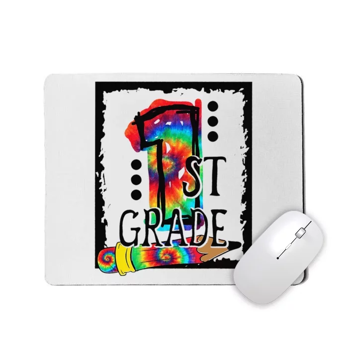 Hello 1st Grade First Grade Teacher Tie Dye Back To School Mousepad