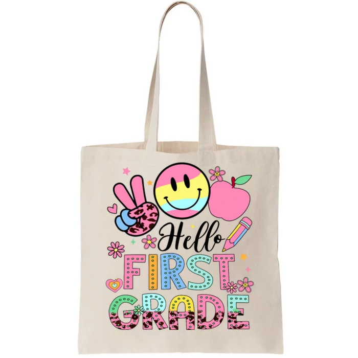 Hello 1st Grade Boy Girl Teacher Back To School 1st Grade Tote Bag