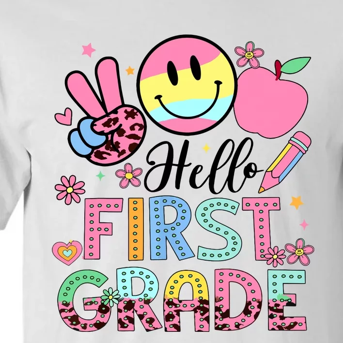 Hello 1st Grade Boy Girl Teacher Back To School 1st Grade Tall T-Shirt